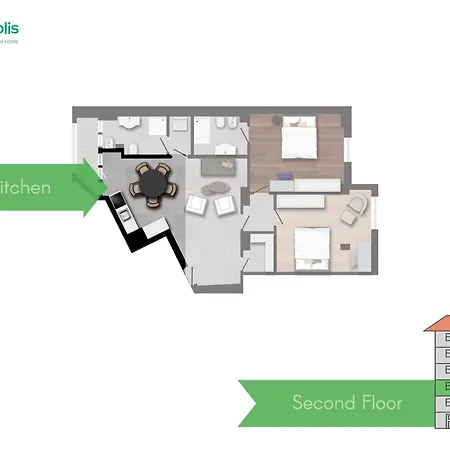 Apartmán Spacious 2bdr With Balcony Arco-sempione Area, By Rentopolis Milán