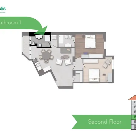 Apartmán Spacious 2bdr With Balcony Arco-sempione Area, By Rentopolis