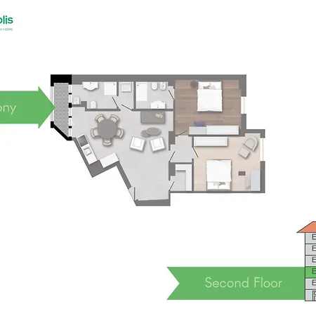 Spacious 2bdr With Balcony Arco-sempione Area, By Rentopolis * Milán