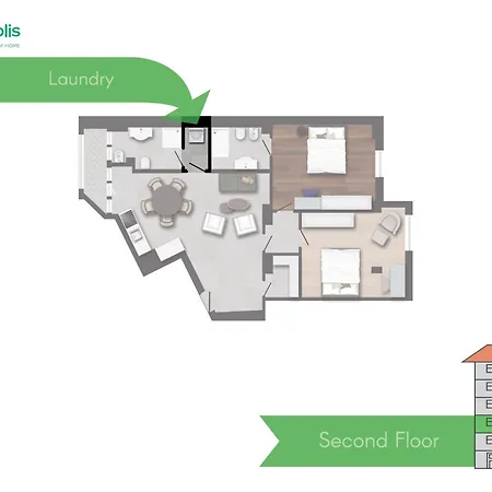 Apartmán Spacious 2bdr With Balcony Arco-sempione Area, By Rentopolis