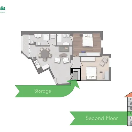 Apartmán Spacious 2bdr With Balcony Arco-sempione Area, By Rentopolis